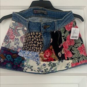 Joe's Jeans Floral Patchwork Mini Skirt
